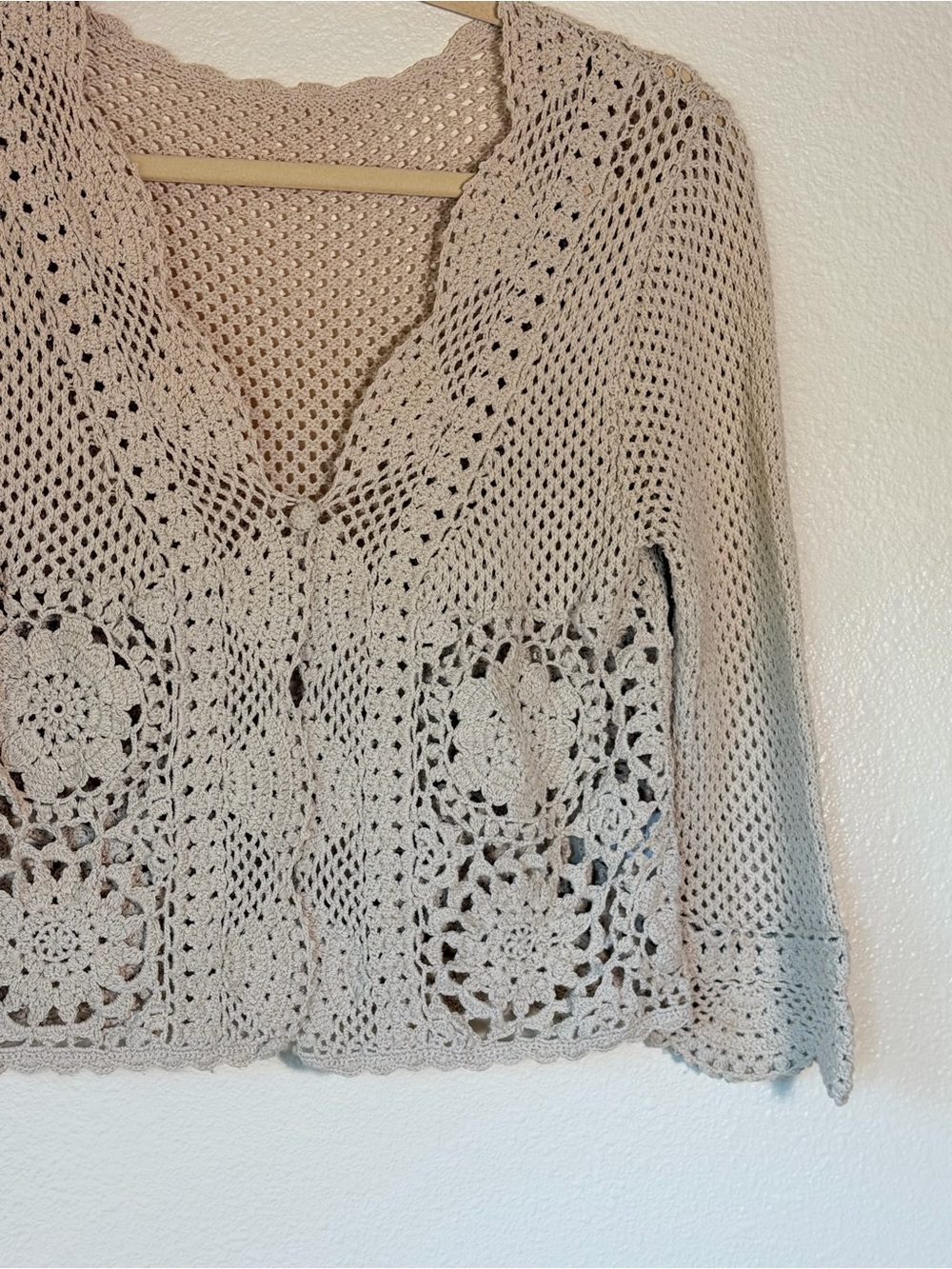 Open-Knit Crochet Cardigan Sweater,
Size Medium - Picture 2 of 9